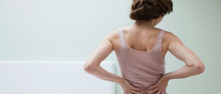 Osteocondrosi della colonna vertebrale in una donna